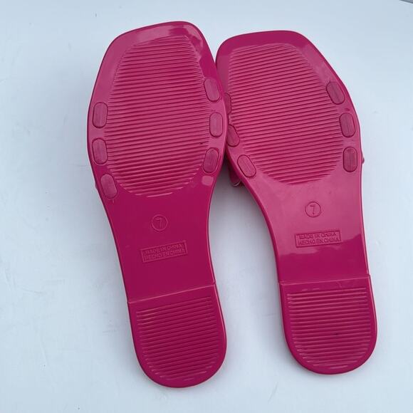 Old Navy Women’s Quilted Jelly  Slide Sandals Polarized Pink NWT Sz 7 - Picture 6 of 6